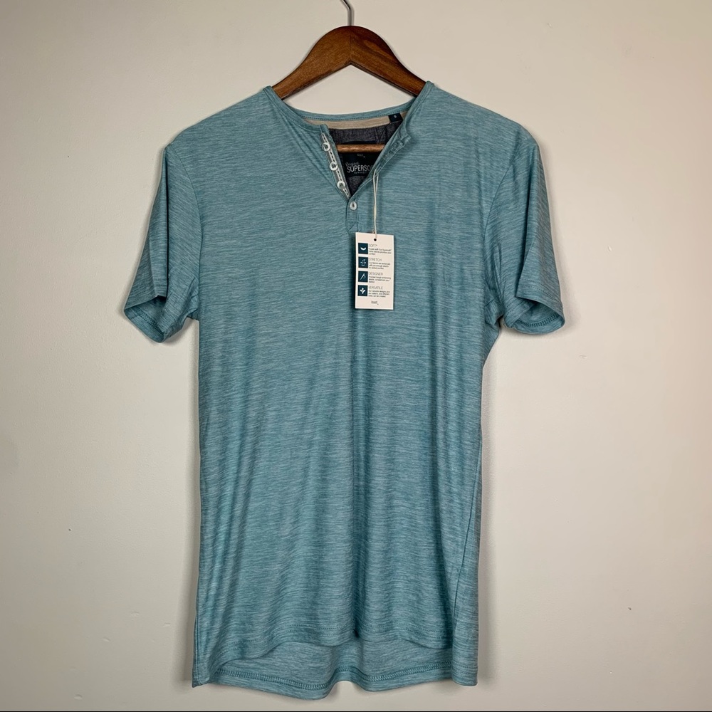 Supersoft By Bruno Milano Men’s Button Up Tee